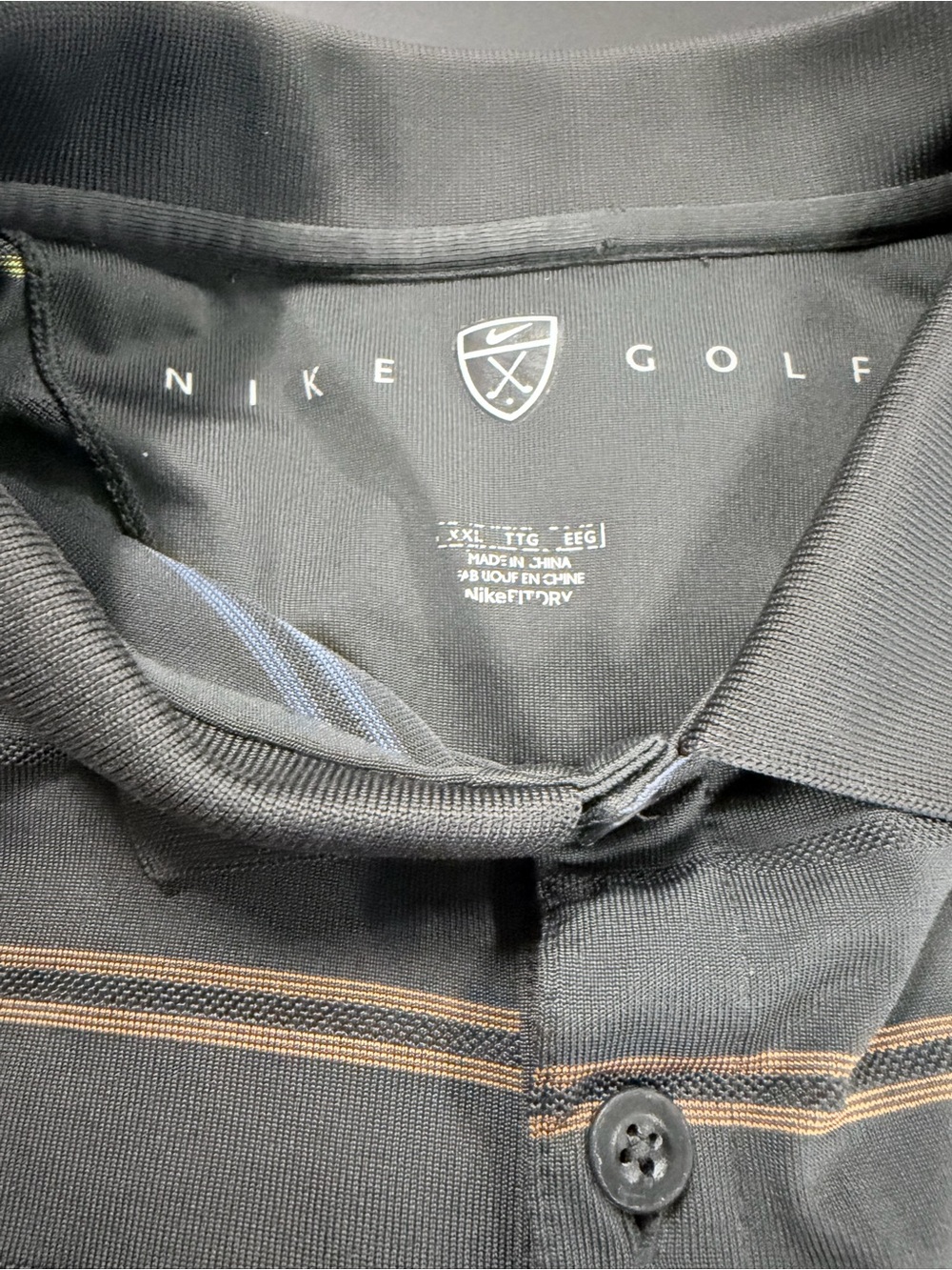 Nike Golf Men's Black Polo Jacket with Contrast Stripe SKU1039